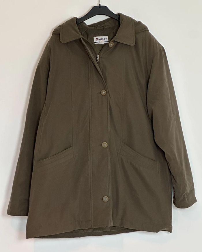 Manteau parka kaki - taille 46 - très bon état - photo numéro 2