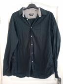 Chemise slim noire homme 43/44 tbe OWK