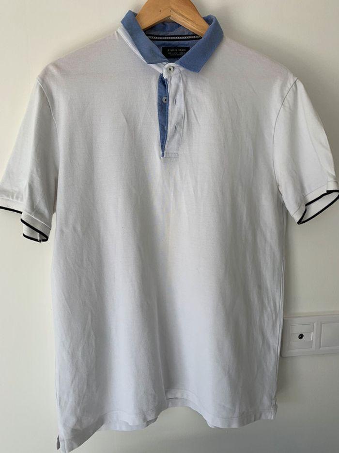 Polo Blanc taille L Zara - photo numéro 1