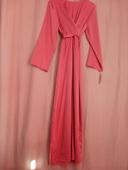 Robe longue rose