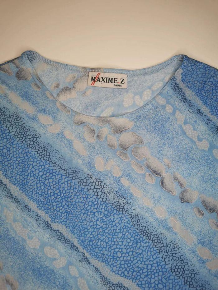 T-shirt Vintage Femme Bleu Taille L Maxime.Z Paris - photo numéro 3