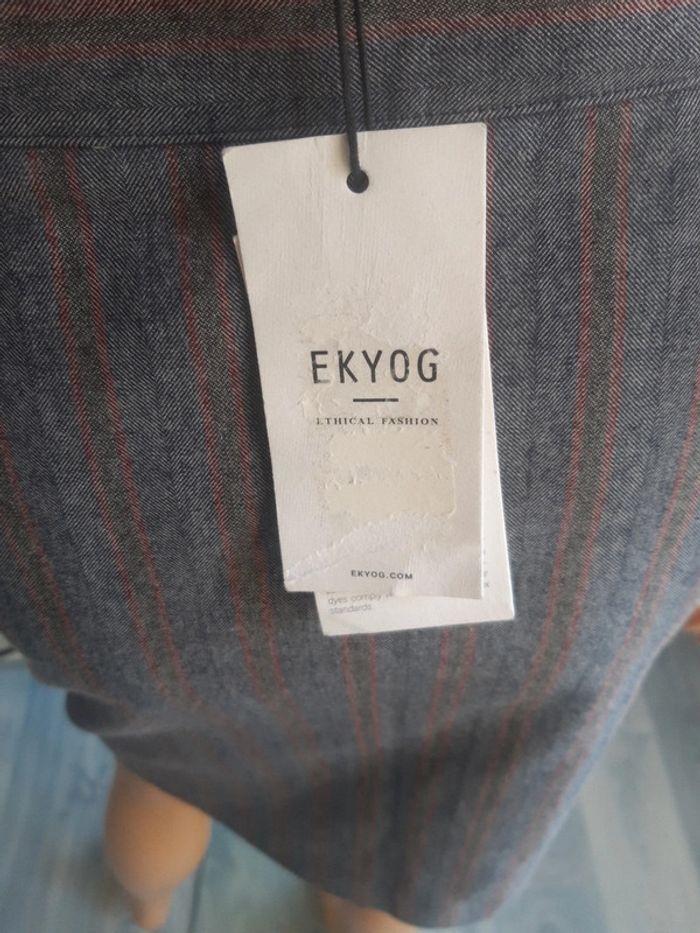 Jupe en coton biologique marque ekyog neuve femme 42 XL rayures - photo numéro 9