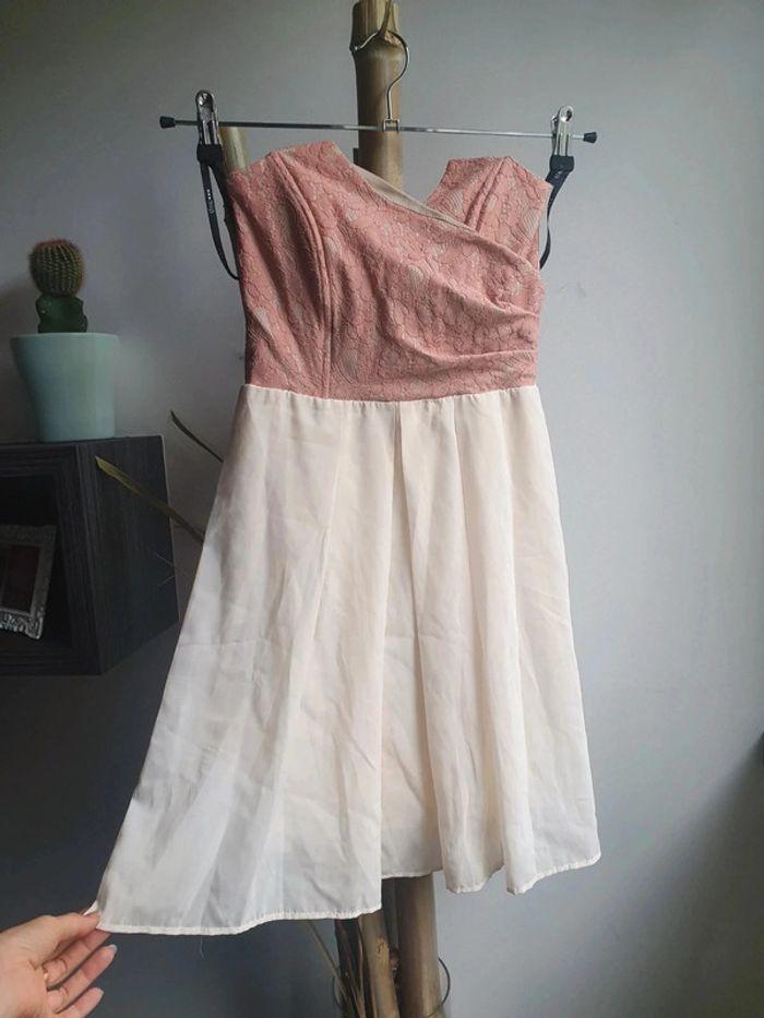 🌻Robe taille 36 rose et crème vintage - photo numéro 5