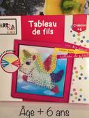 Kit pour créer un tableau de fils tendus motif LICORNE. ÂGE. + de 6 ANS.  .    Marque. Art &kit junior .