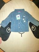 Chemise bébé garçon en jean taille 9 mois neuve