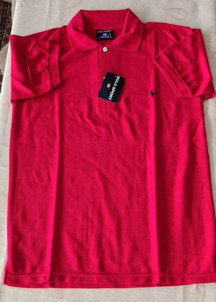 Polo t-shirt rouge homme neuf taille M polo sport - photo numéro 1