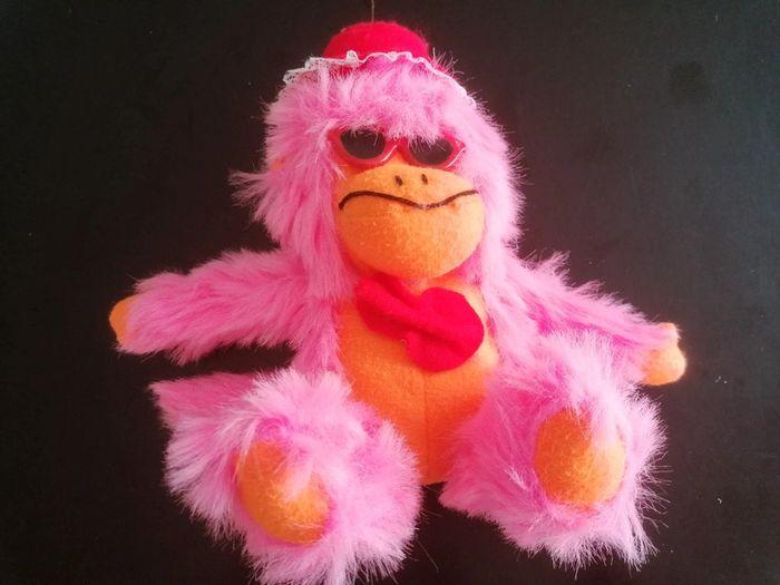 Peluche singe rose - photo numéro 1