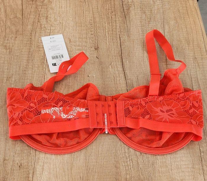 Soutien-gorge dentelle corbeille orange Aretha taille 100G Darjeeling - photo numéro 2