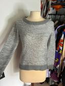 Pull gris femme