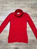 Pull chaud à col roulé rouge en cachemire taille S