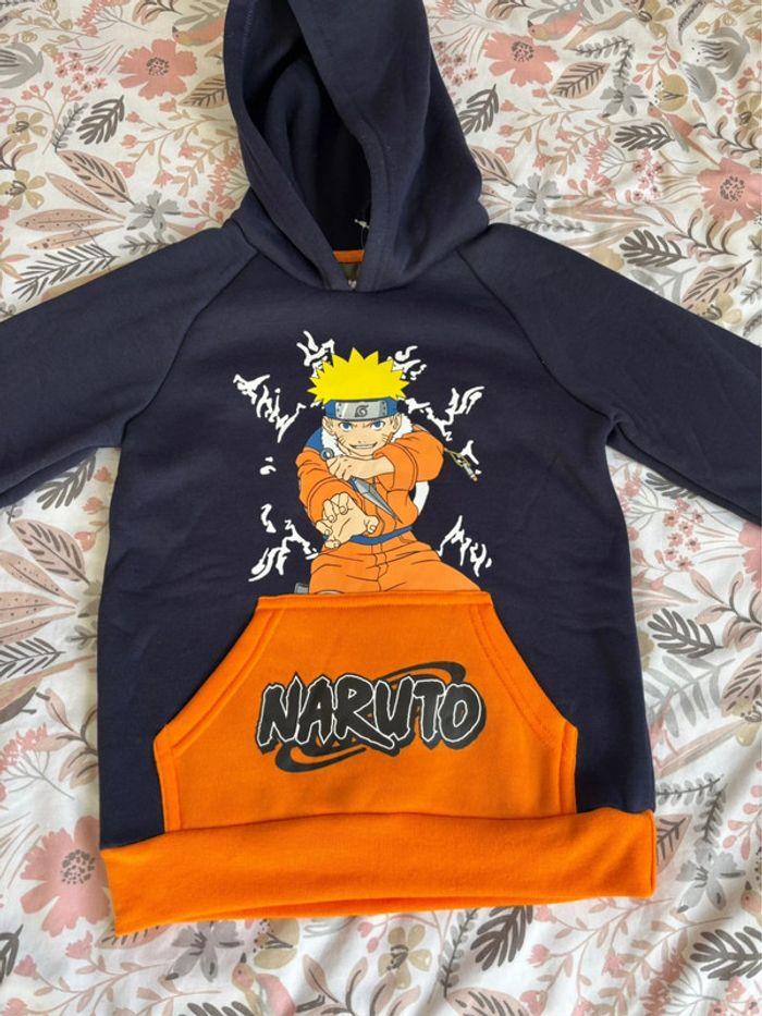 Sweat à capuche Naruto garçon 8 ans - Neuf avec étiquette - photo numéro 2