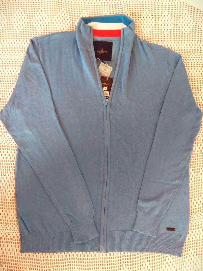 Gilet neuf veste Torrente bleue homme taille M - photo numéro 8