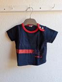 T-shirt manches courtes 6 mois 67 cm Petit Bateau Bleu marine & Rouge Très bon état