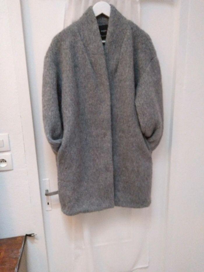 Manteau laine gris doublé Mango - photo numéro 5