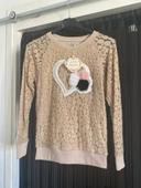 Très joli pull fin beige 14 ans fille Kids Star neuf