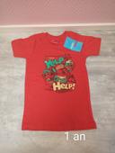 1 an t-shirt maillot Pat patrouille paw patrol