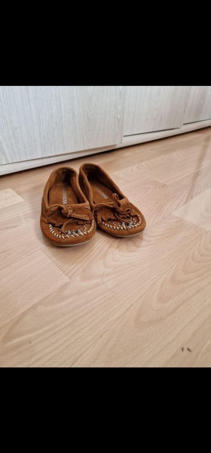 San marina mocassin camel cuir daim neuves "prix neuves 60€" vend 20€ - photo numéro 4