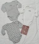 Lot bodies manches longues (x3) bébé garçon Bout'chou 6 mois