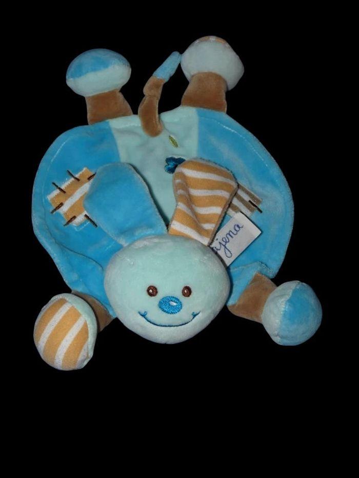 Doudou lapin bleu ajena