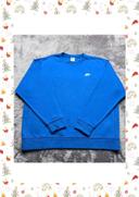 👕 Sweat à capuche Nike logo Brodé Bleu Taille XL 👕