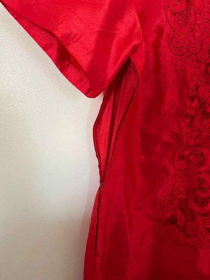 Robe rouge femme dentelle - photo numéro 2