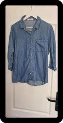 Chemise lyocell Promod, taille 38, manches 3/4, coupe loose