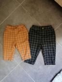 Lot de deux pantalons à carreaux