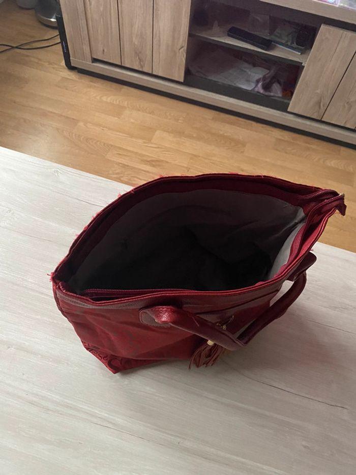 Sac à main femme rouge bordeaux - photo numéro 2