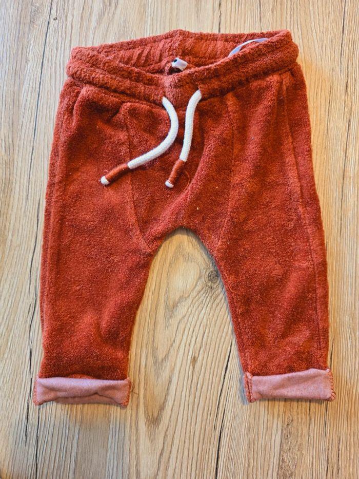 Pantalon éponge marron bébé garçon 3 mois