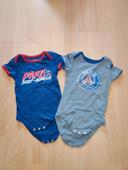 Lot 2 bodies Paris Saint-Germain 12 mois