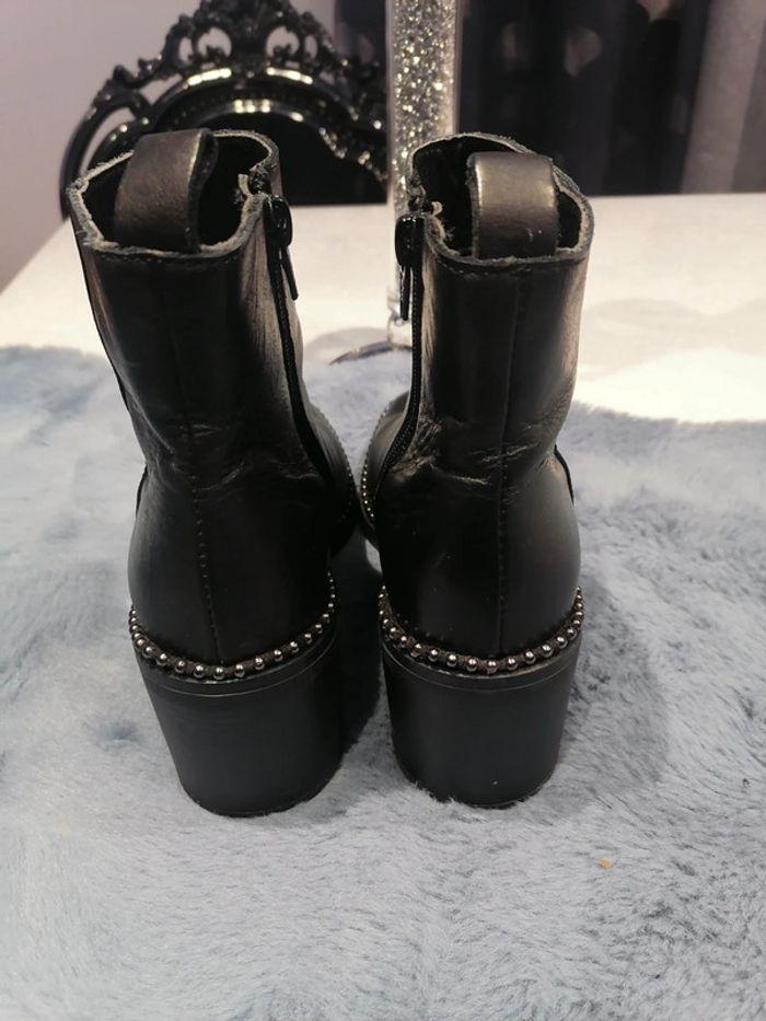 Botte en cuir noir taille 37 - photo numéro 3