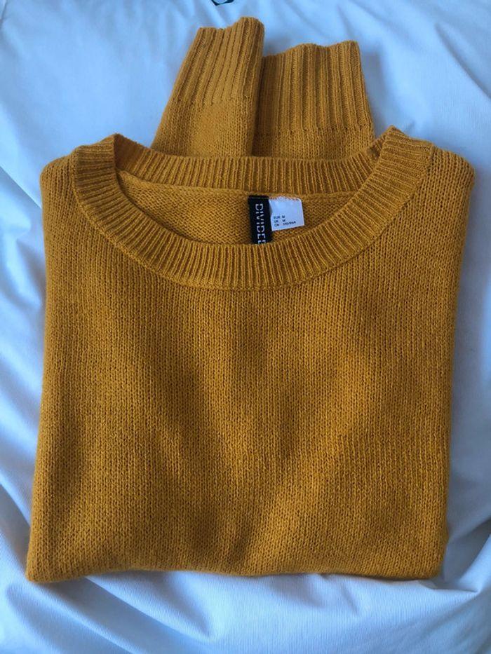 Pull jaune moutarde H&M divided taille S - photo numéro 3