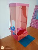 Salle de bain Douche avec socle inclus et étagère miroir Barbie zima vintage