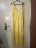 Robe longue mango jaune taille s neuve