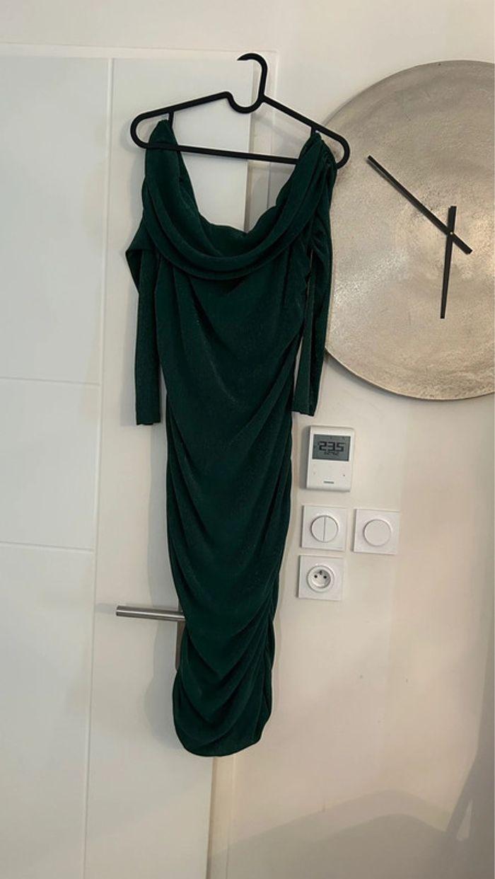 Robe pailletée verte