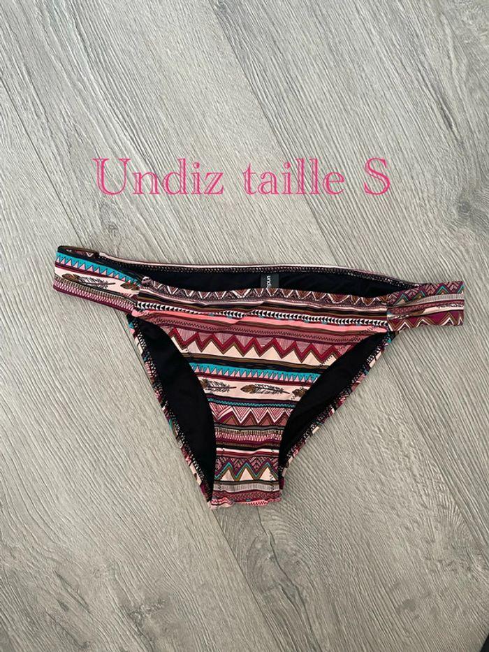 Slip tanga culotte de maillot de bain multicolore neuf undiz taille S - photo numéro 1