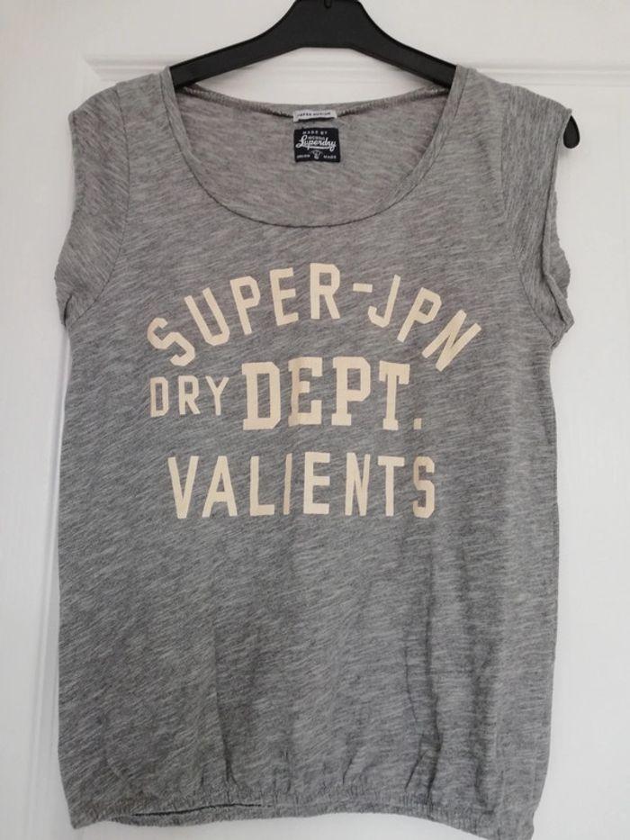 Tee-shirt gris superdry - photo numéro 1