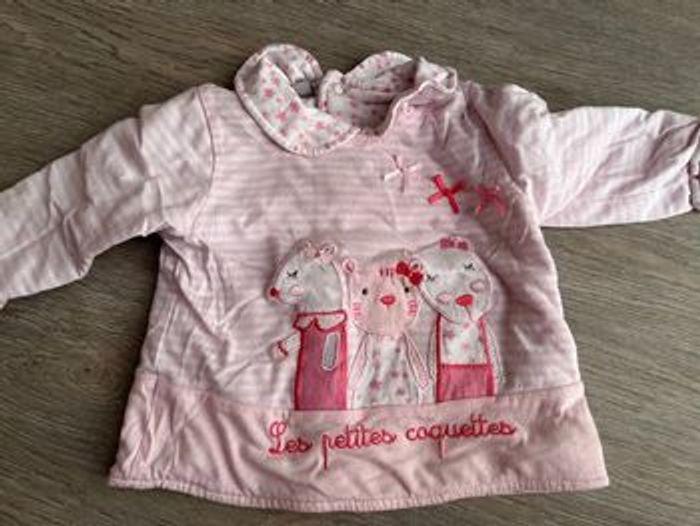 Pyjama 2 pièces épais « les petites coquettes » 6 mois - photo numéro 3