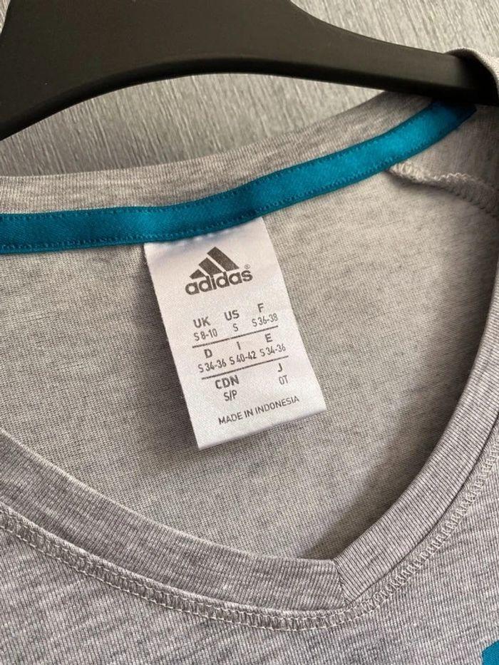 T-shirt gris manches courtes • Taille S • Adidas - photo numéro 5