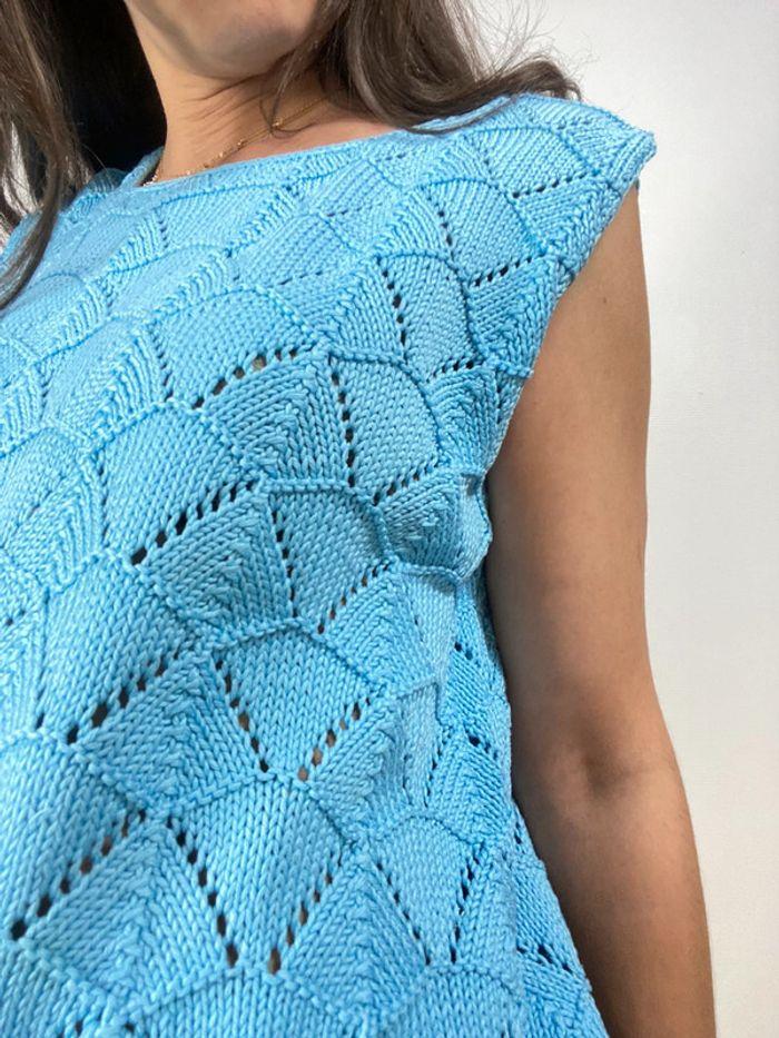 top tricot de couleur bleu - photo numéro 7