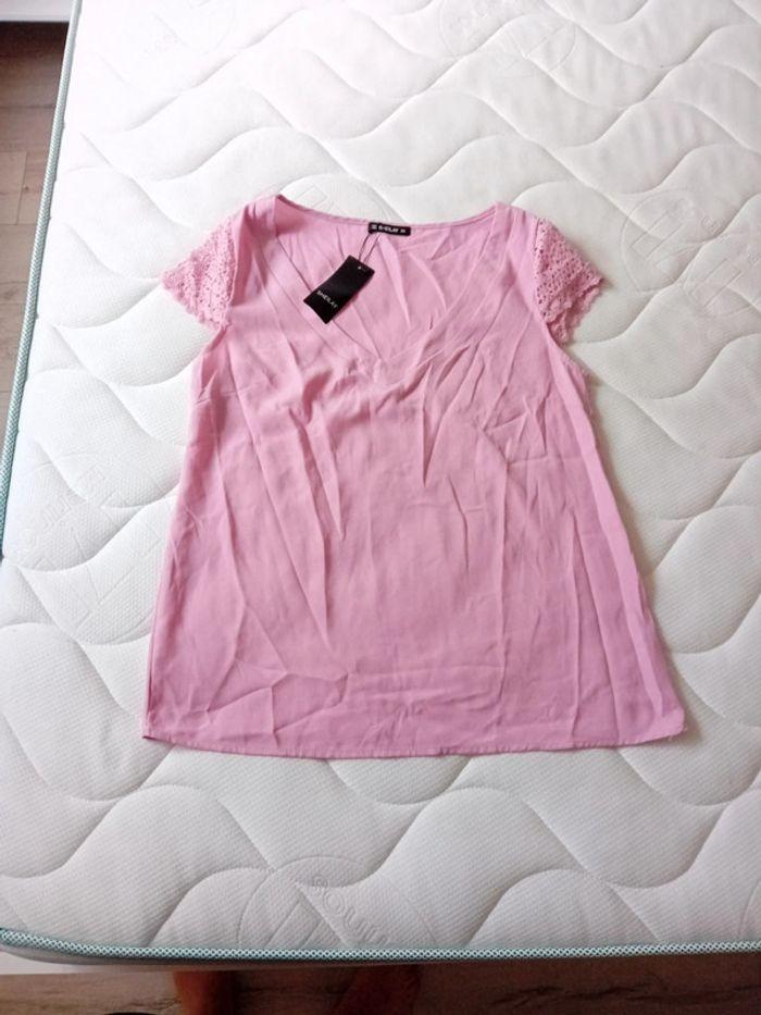 Tee shirt rose taille eur s neuf - photo numéro 1