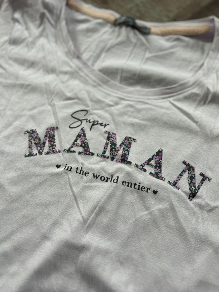 T-shirt Super Maman couleur Lila - taille Xl - photo numéro 4