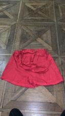 Short rouge en lin