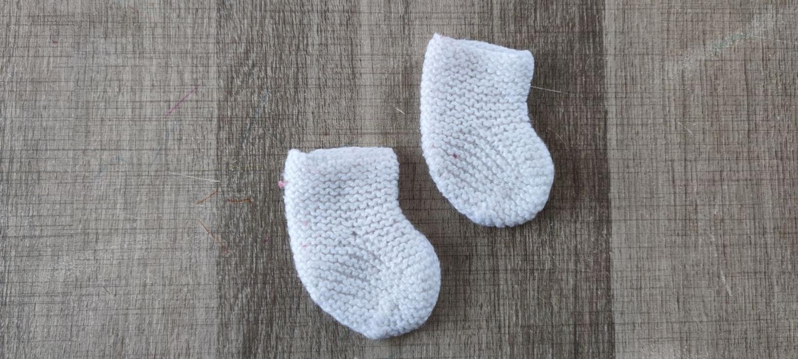 Chaussette blanche pour bébé taille 1 mois