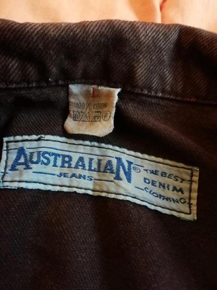 Veste en jean australian marron taille L - photo numéro 5