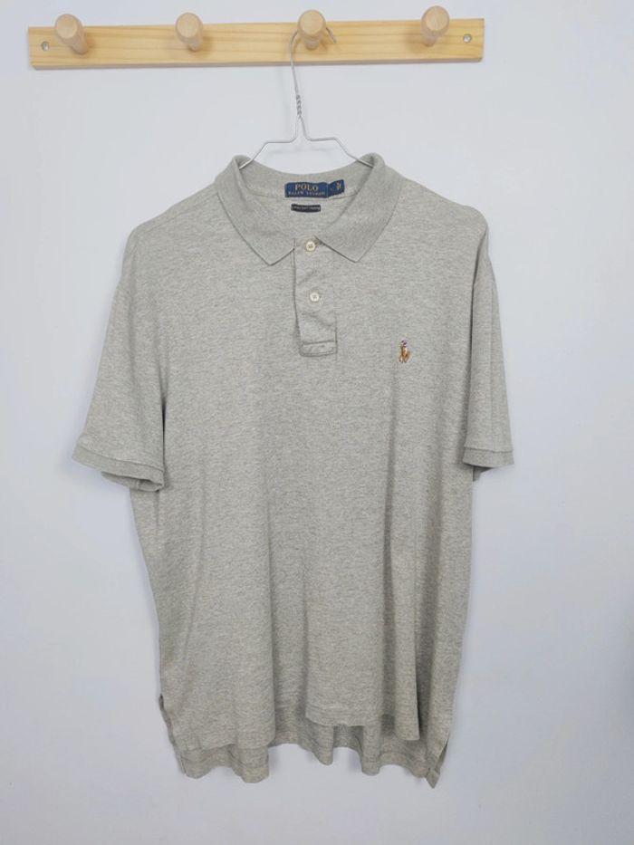 Polo Ralph Lauren Gris Chiné Taille L Homme Logo Brodé multicolore - photo numéro 1