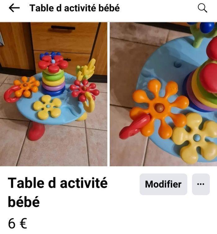 Table d activité bébé