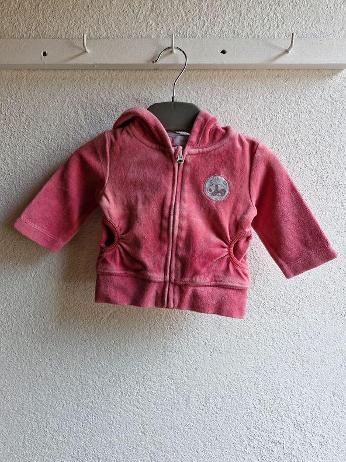 Veste à capuche 3 mois Tex Baby Rose Très bon état - photo numéro 1