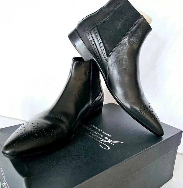 Magnifique boots en cuir made in italy 43 - photo numéro 1