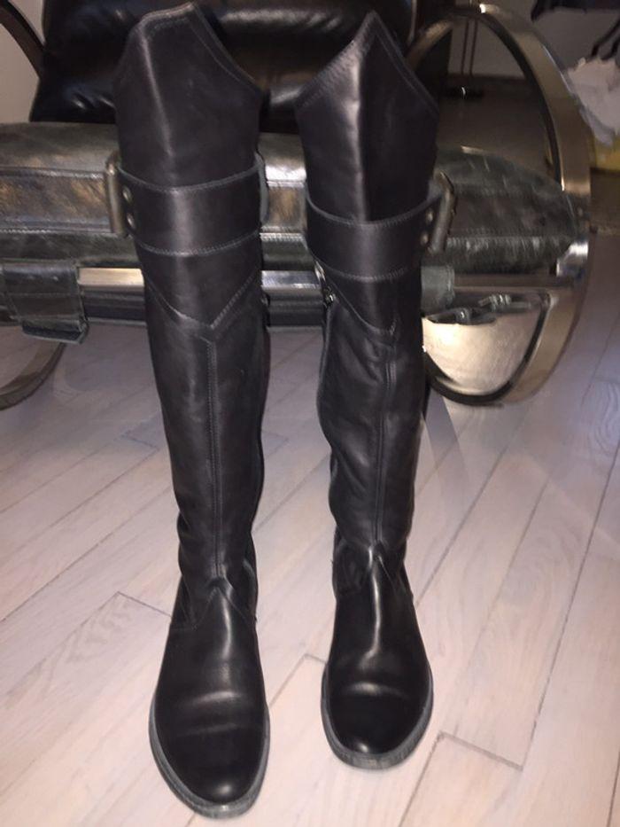 Bottes cuir cavalière (noir mat) - photo numéro 3